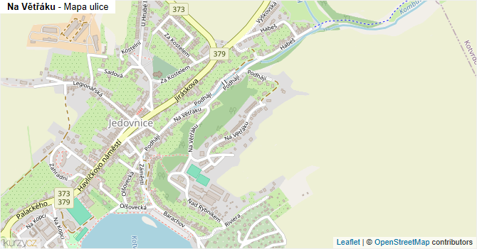 Na Větřáku - mapa ulice