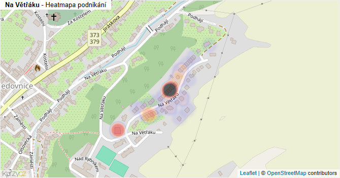 Na Větřáku - mapa podnikání