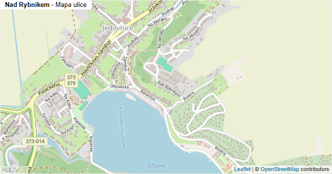 Nad Rybníkem - mapa ulice