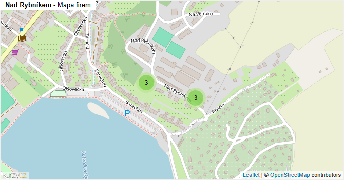Nad Rybníkem - mapa firem