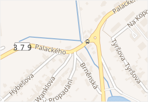 Palackého v obci Jedovnice - mapa ulice