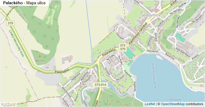 Palackého - mapa ulice