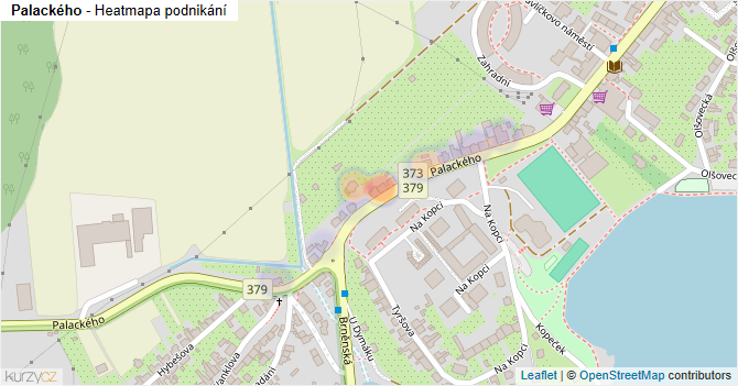 Palackého - mapa podnikání