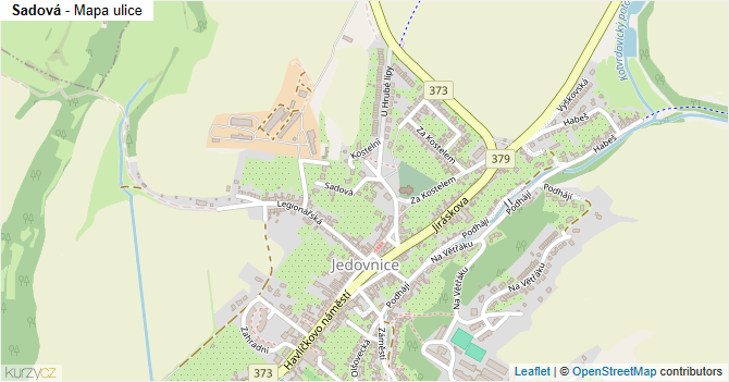 Sadová - mapa ulice
