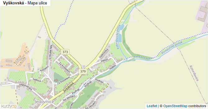 Vyškovská - mapa ulice