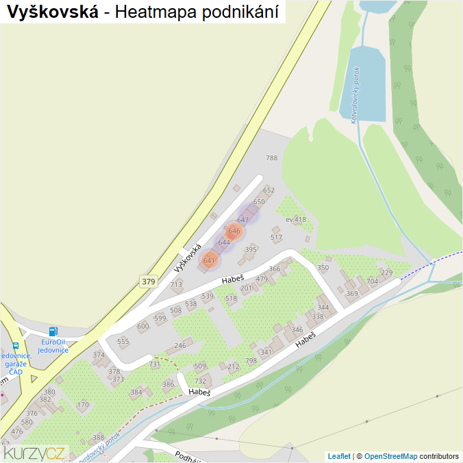 Mapa Vyškovská - Firmy v ulici.