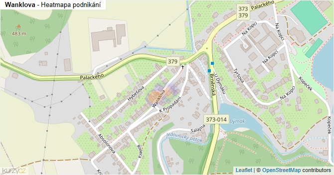Wanklova - mapa podnikání