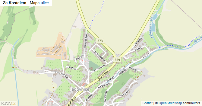 Za Kostelem - mapa ulice