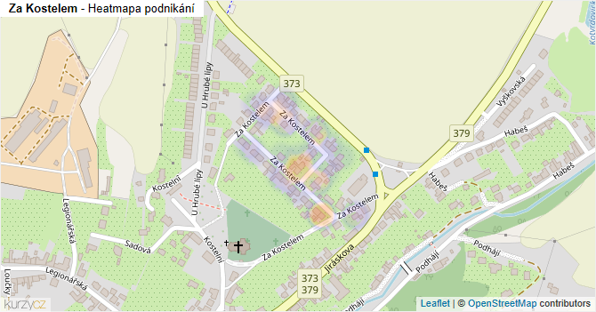 Za Kostelem - mapa podnikání