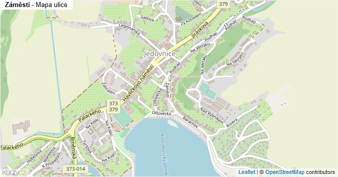 Záměstí - mapa ulice