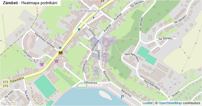 Záměstí - mapa podnikání