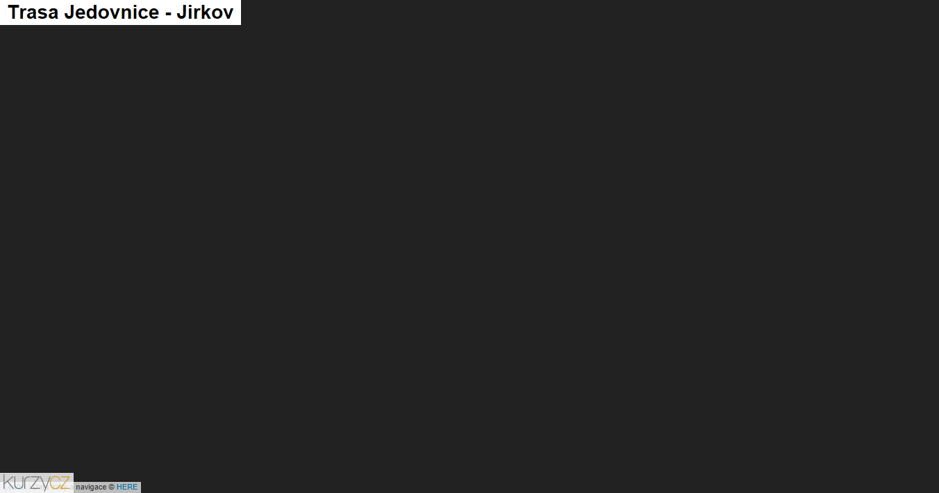 Jedovnice-Jirkov, mapa trasy