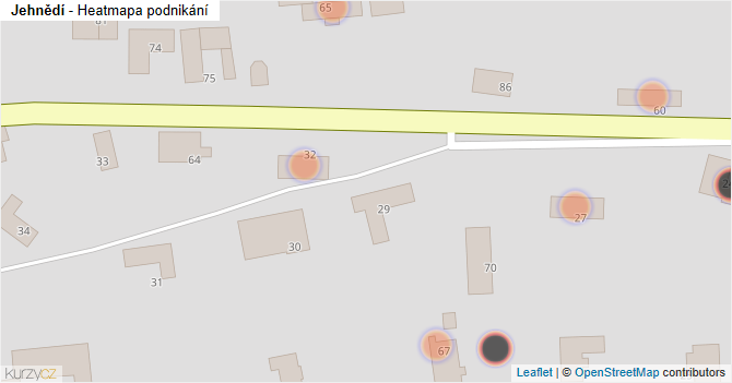 Jehnědí - mapa podnikání