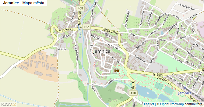 Jemnice - mapa města
