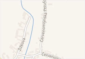 Červenomlýnská v obci Jemnice - mapa ulice