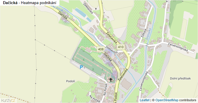 Dačická - mapa podnikání