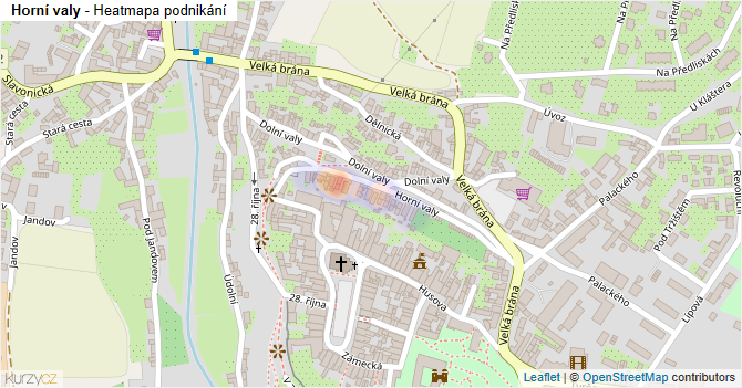 Horní valy - mapa podnikání