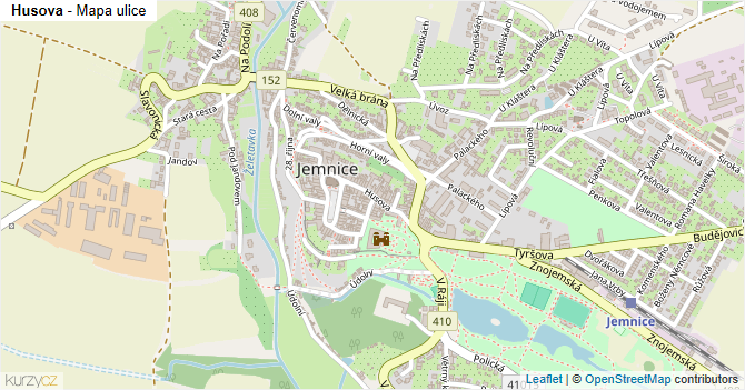 Husova - mapa ulice
