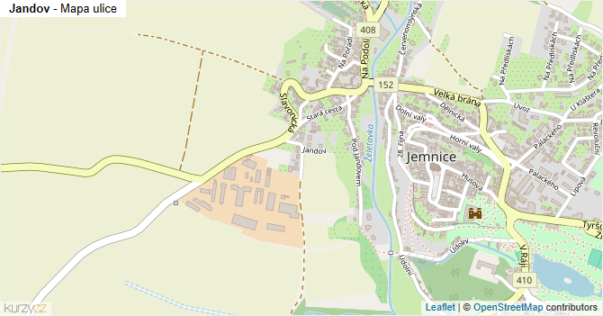 Jandov - mapa ulice