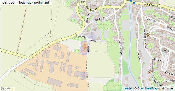 Jandov - mapa podnikání