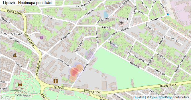 Lípová - mapa podnikání
