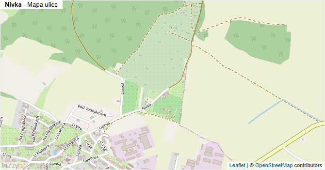 Nivka - mapa ulice