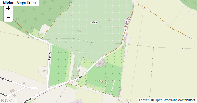 Nivka - mapa firem