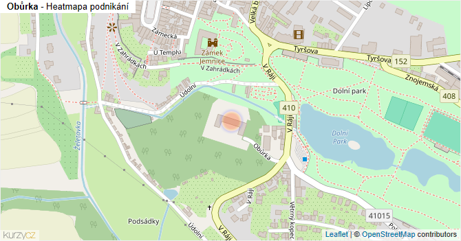 Obůrka - mapa podnikání