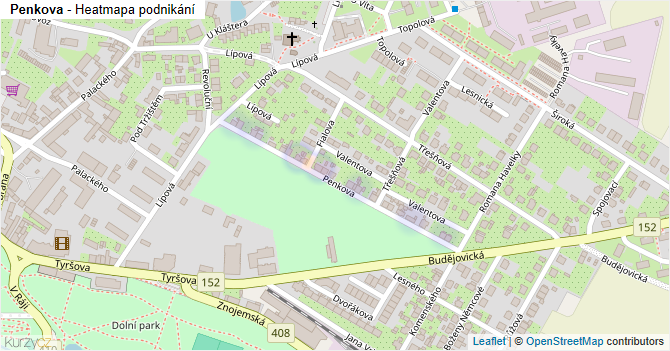 Penkova - mapa podnikání