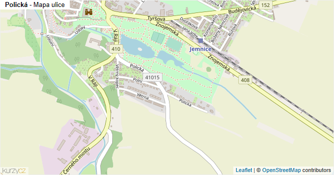 Polická - mapa ulice