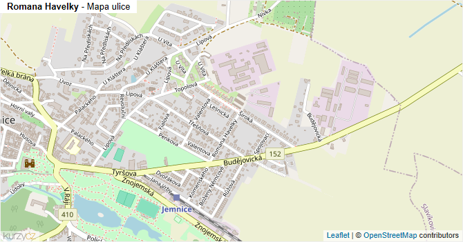 Romana Havelky - mapa ulice