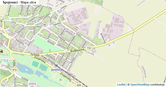 Spojovací - mapa ulice