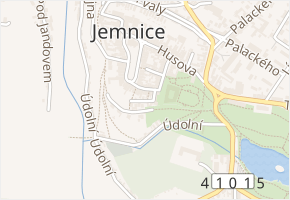 U Templu v obci Jemnice - mapa ulice