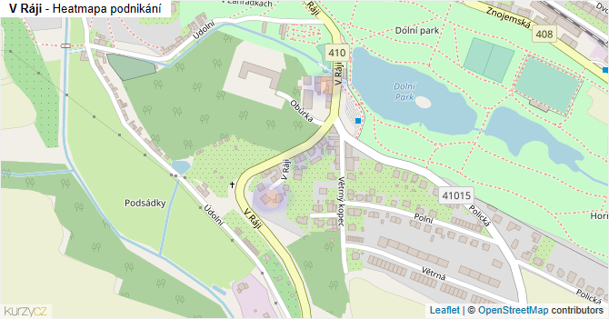 V Ráji - mapa podnikání