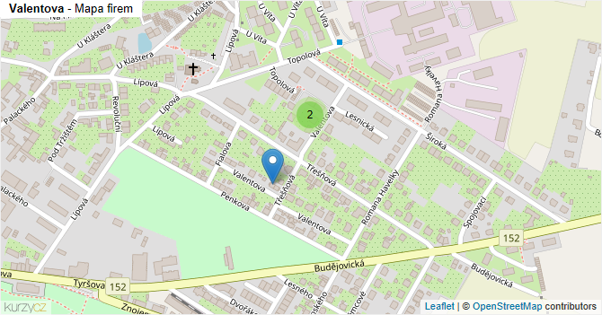 Valentova - mapa firem