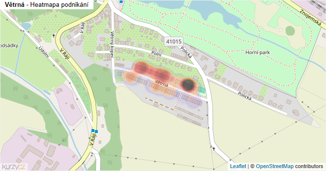 Větrná - mapa podnikání