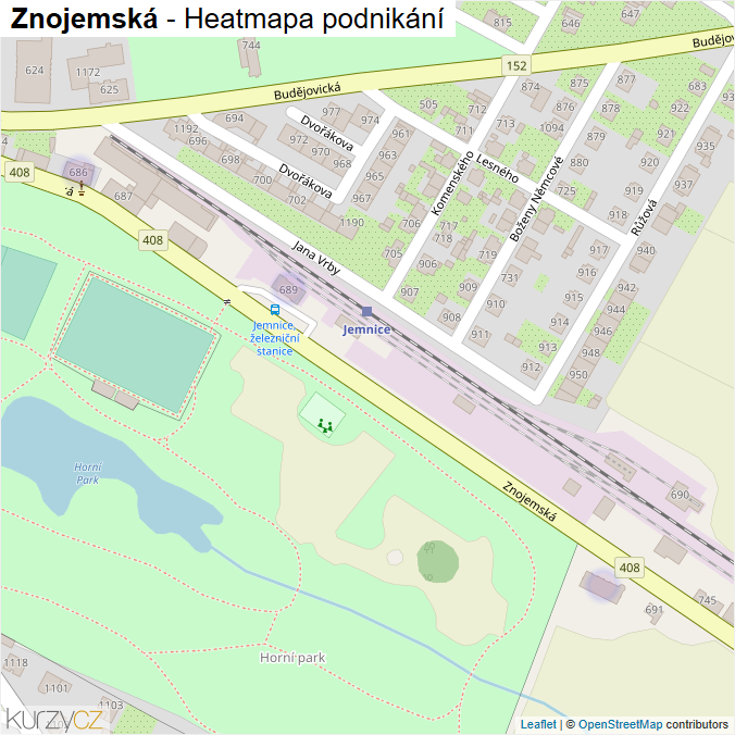 Mapa Znojemská - Firmy v ulici.