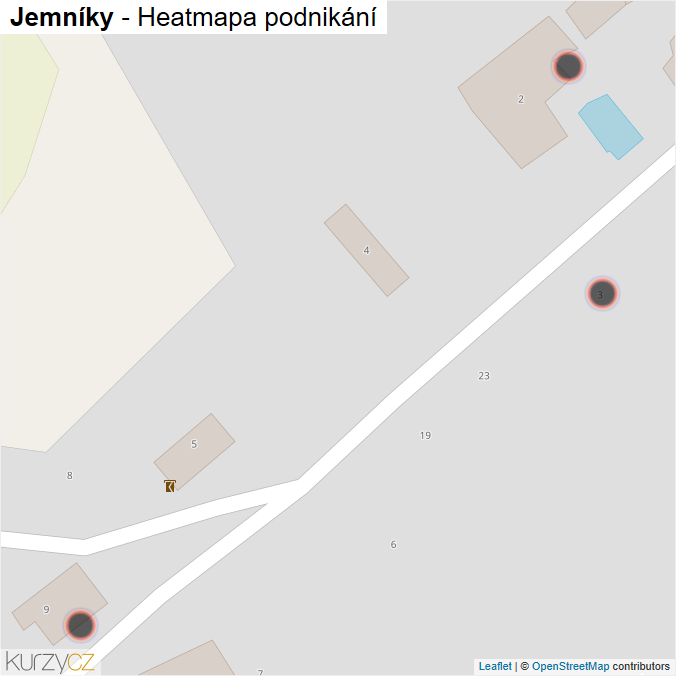 Mapa Jemníky - Firmy v obci.