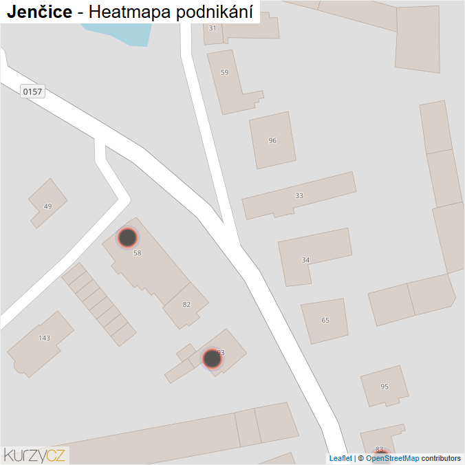 Mapa Jenčice - Firmy v obci.