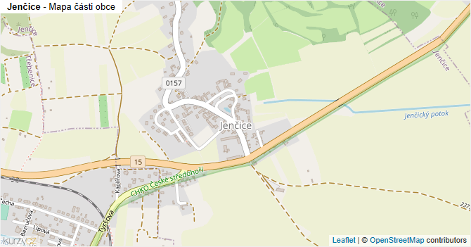 Jenčice - mapa části obce