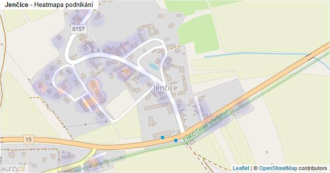 Jenčice - mapa podnikání