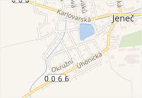 J. Nerudy v obci Jeneč - mapa ulice