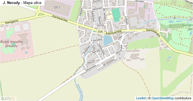 J. Nerudy - mapa ulice