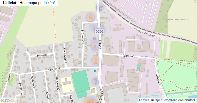 Lidická - mapa podnikání