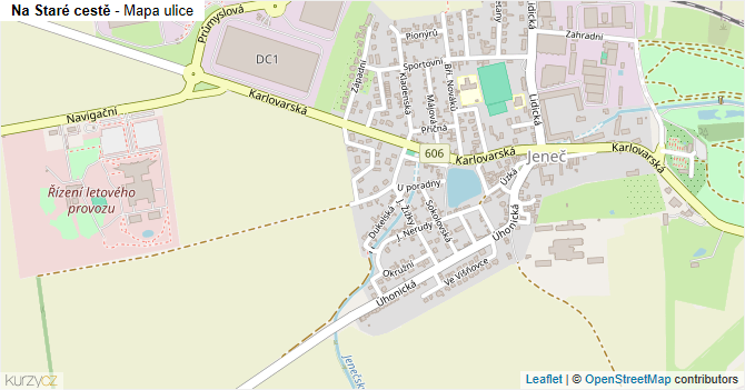 Na Staré cestě - mapa ulice