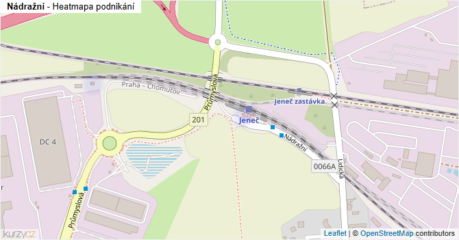 Nádražní - mapa podnikání