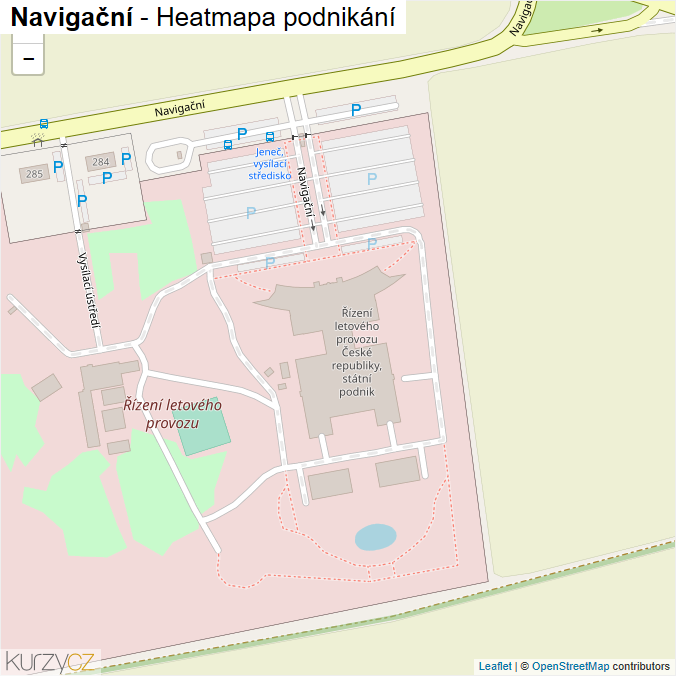 Mapa Navigační - Firmy v ulici.