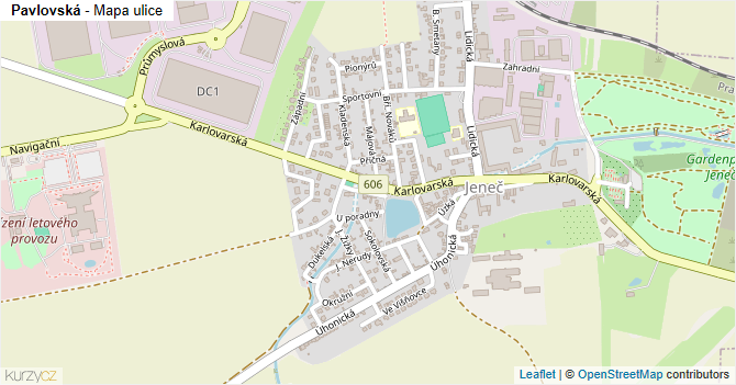 Pavlovská - mapa ulice