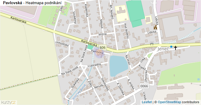 Pavlovská - mapa podnikání