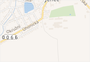 U lesíka v obci Jeneč - mapa ulice